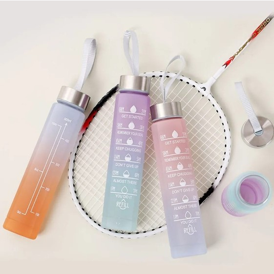 Kit Garrafa De Água 300 ML Multicolorida Squeeze Multifuncional ...