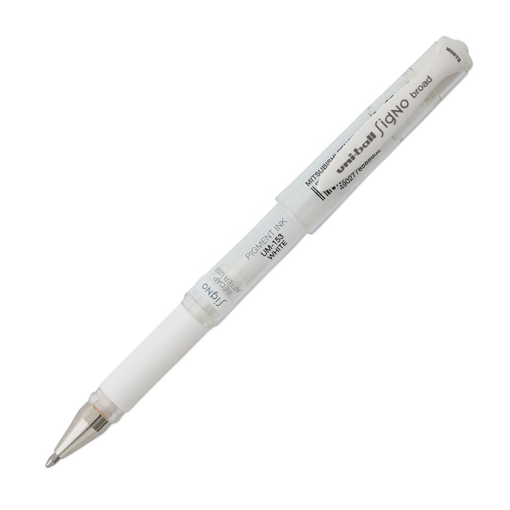 Caneta Uni-ball Signo UM-153 White Gel Pen