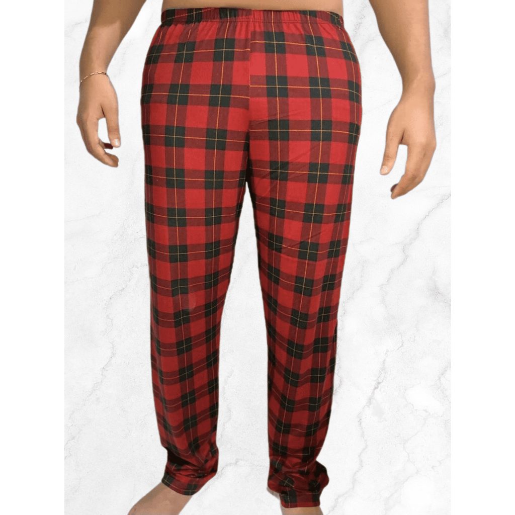 Calça Xadrez Reta Estilo Masculina Skatista Folgada 100% Algodão Premium Pijama Dormir