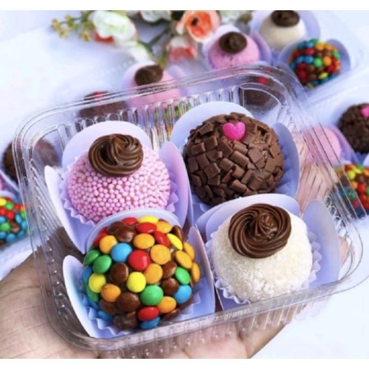 Embalagem para Doces Bolos e Brigadeiro Quadrada | Shopee Brasil