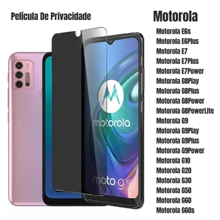 Película Vidro 3D Privacidade Anti Spy Tela Compativel com Motorola Moto G8 Power Lite G9 Play E6 Plus G10/G20/G30/G50 5G/G60/G31/G41/G51/G71/G22/G32/G52/G82/G13/G23/G53 E20/E30/E40/E22/E32