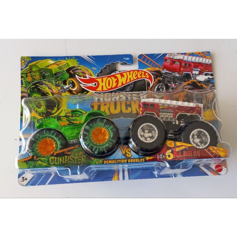 Carrinho Hot Wheels Monster Truck Gunkster Vs 5alarm Mattel