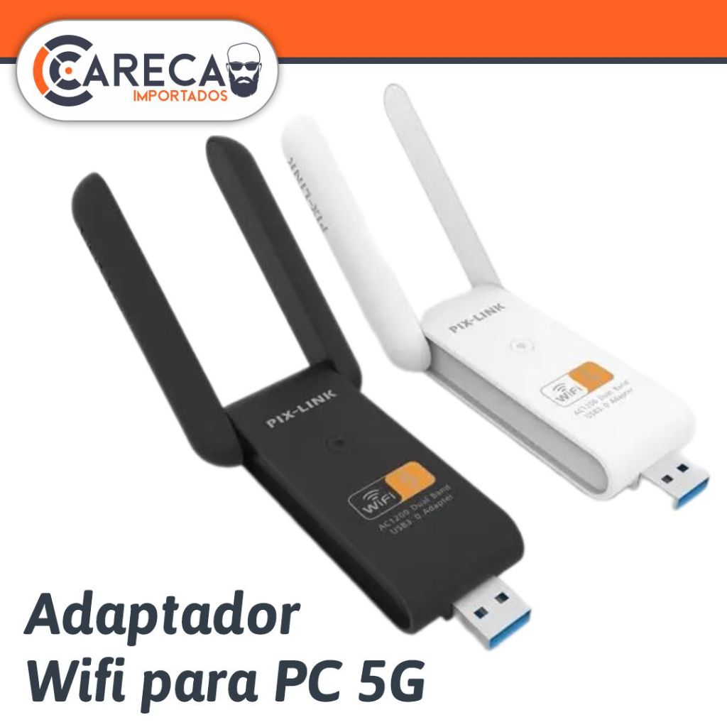 Adaptador Wifi Para Pc Usb 3.0 Pix-Link Bual Band 2.4ghz 5ghz Wireless Ac 1200m
