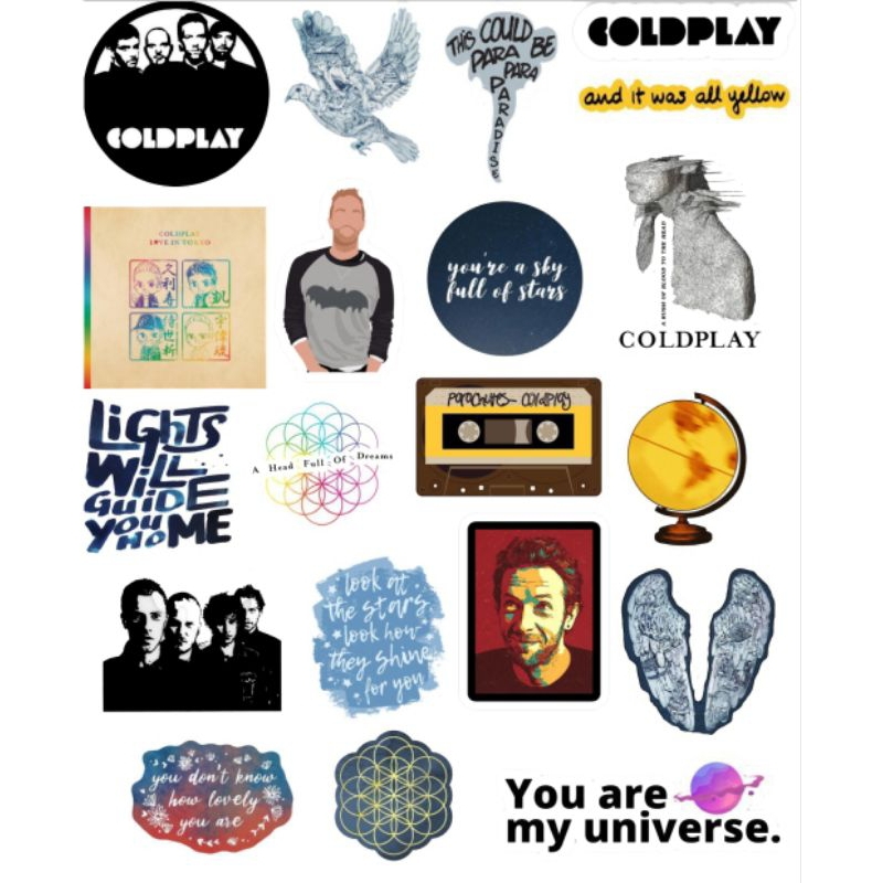 Kit de adesivos Coldplay 20un | Shopee Brasil