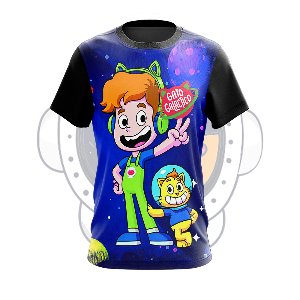 CAMISETA INFANTIL GATO GALÁCTICO