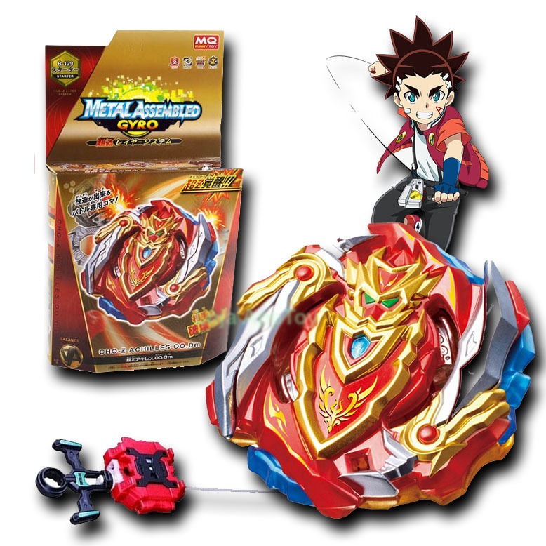 Brbaosity1 Pião Giratório Rapidty Fight Burst Z Achilles.11.Xt B-105  Starter Com Lançador / Brinquedo Infantil