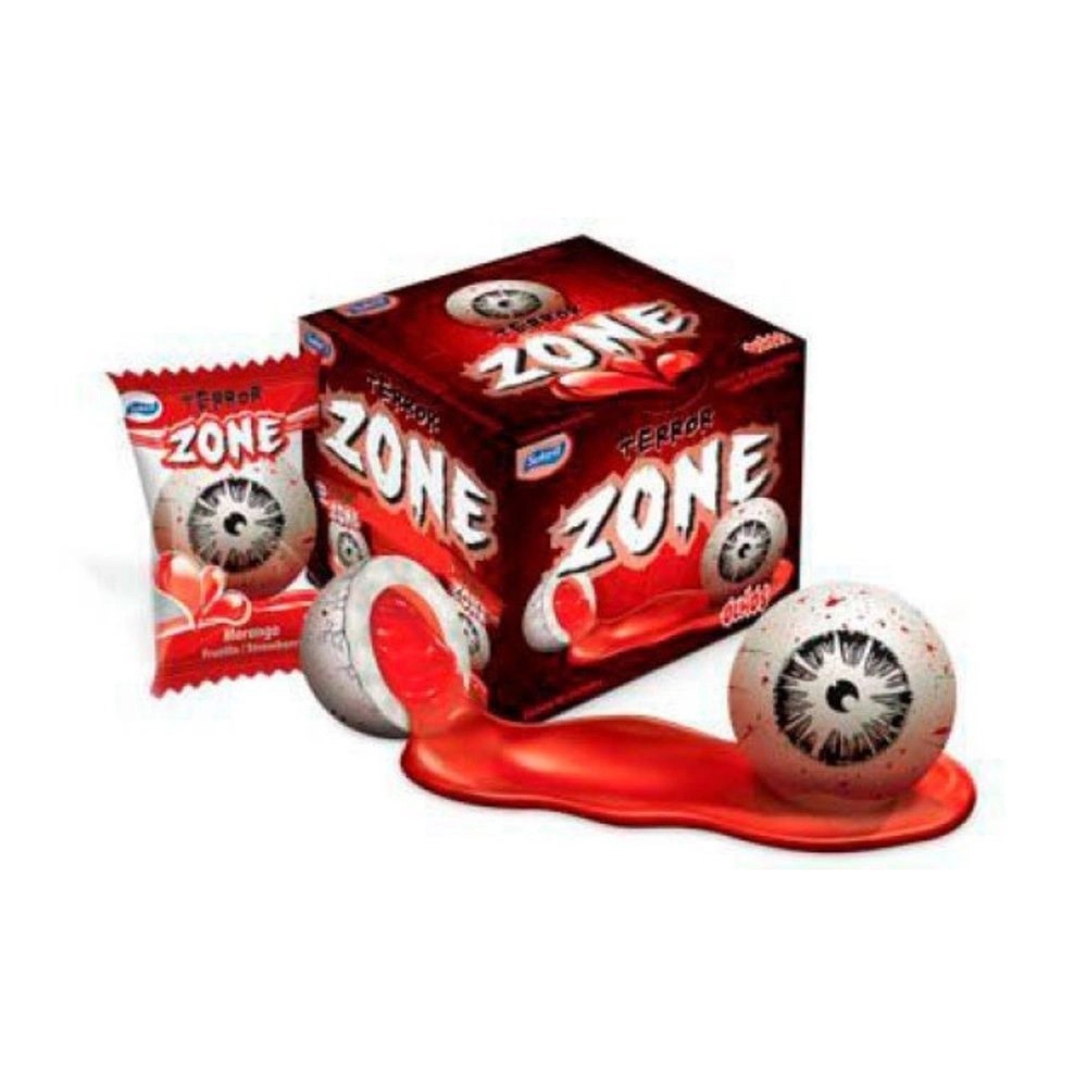 Chiclete Terror Zone caixa com 40 unidades de 8g cada -Terror