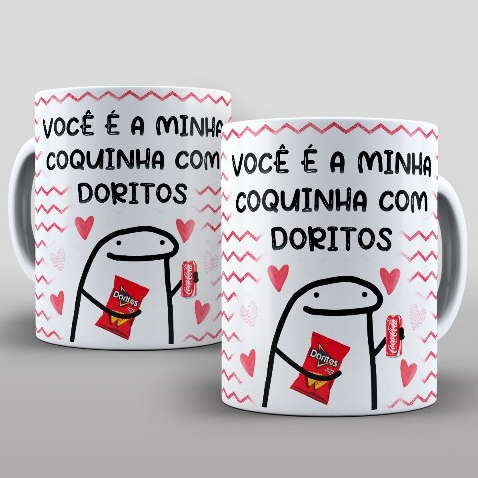 Caneca casal voce e meu refri com doritos flork