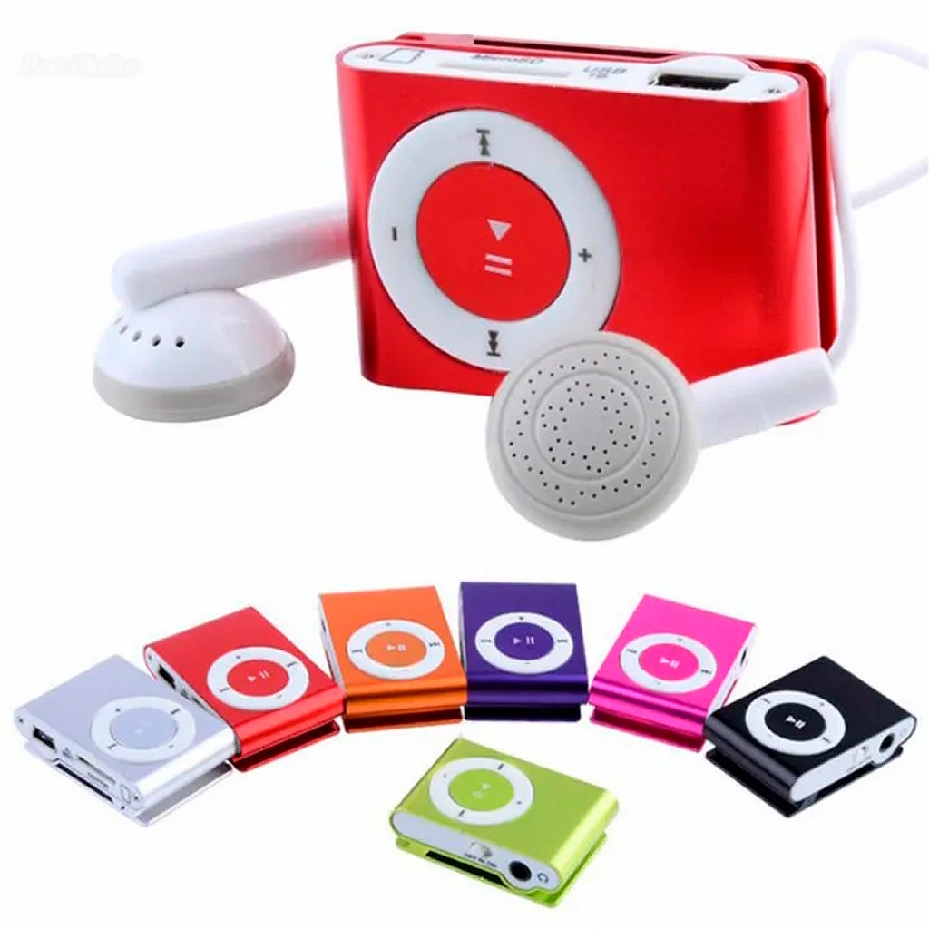Mini Mp3 Player Várias Cores Portátil Usb Moda Corrida Academia ...