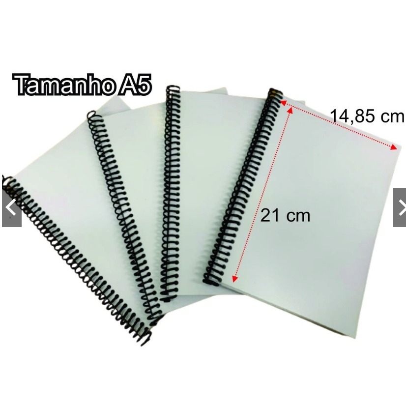 Caderno Para Anotações No Tamanho A5 (21 X 14,85 Cm) Com 100 Folhas Sem ...