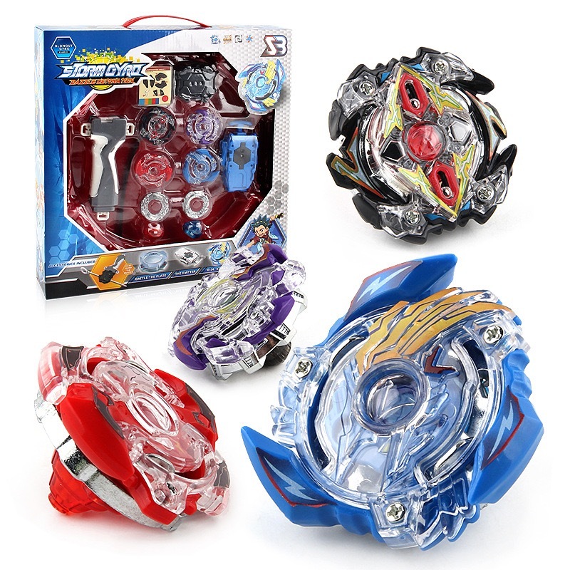 Brinquedo de Beyblade 4 In 2 + 2 Lançadores + Arena Grande Pião ...