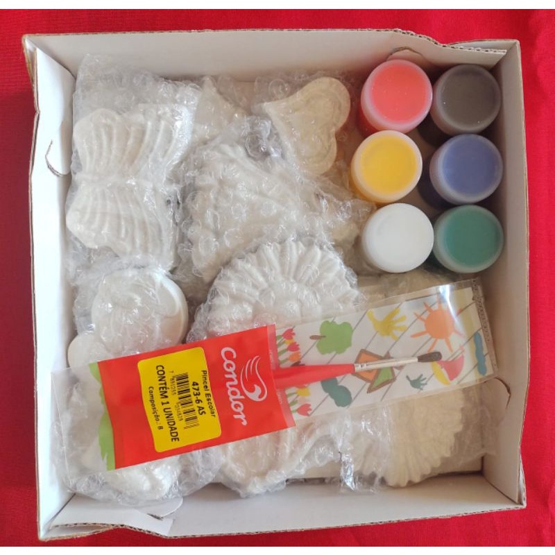 Kit pintura em gesso infantil