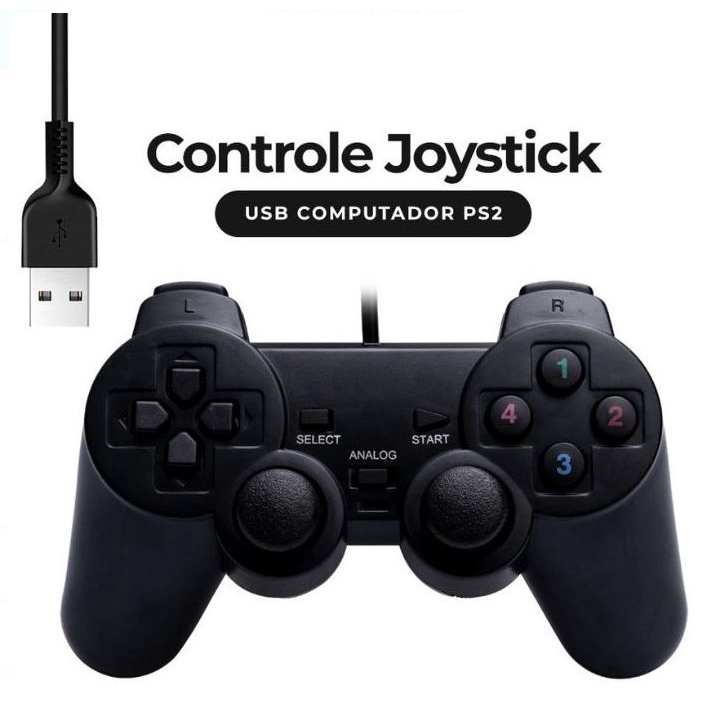 Controle Com Entrada Usb Joystick Games Computador E Console