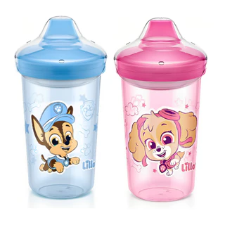 Copo de Treinamento Infantil com Tampa Válvula Antivazamento 320mL +12 Meses Patrulha Canina Lillo