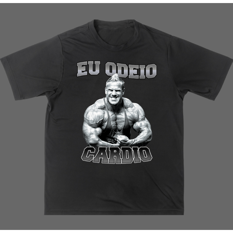 Camiseta Oversized Maromba Treino Academia Fitness Gym Eu Odeio Cardio Notcardio