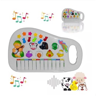 Piano Musical Teclado Infantil Sons E Luzes Animais Sitio