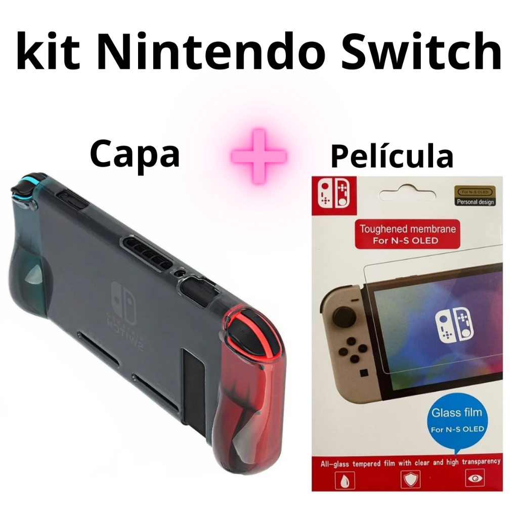 Caixa Vazia Compatível com Nintendo Switch V1 Com Berço - Black Games