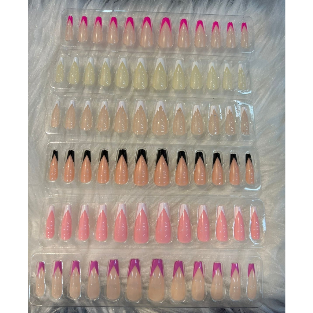 CADA CARTELA 12 UNIDADE Unha Postiça Bailarina Realista Colored VARIAS CORES , ENVIADO ALEATORIOMENTE,单彩