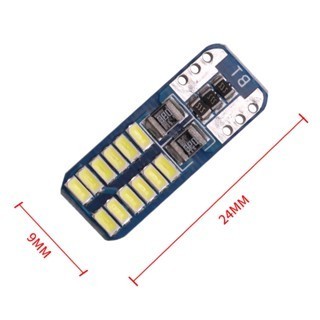 Kit 2 e 10 Lâmpada T10 W5w Led 3014 Cambus Canceller 24 SMD Cor Branco ...