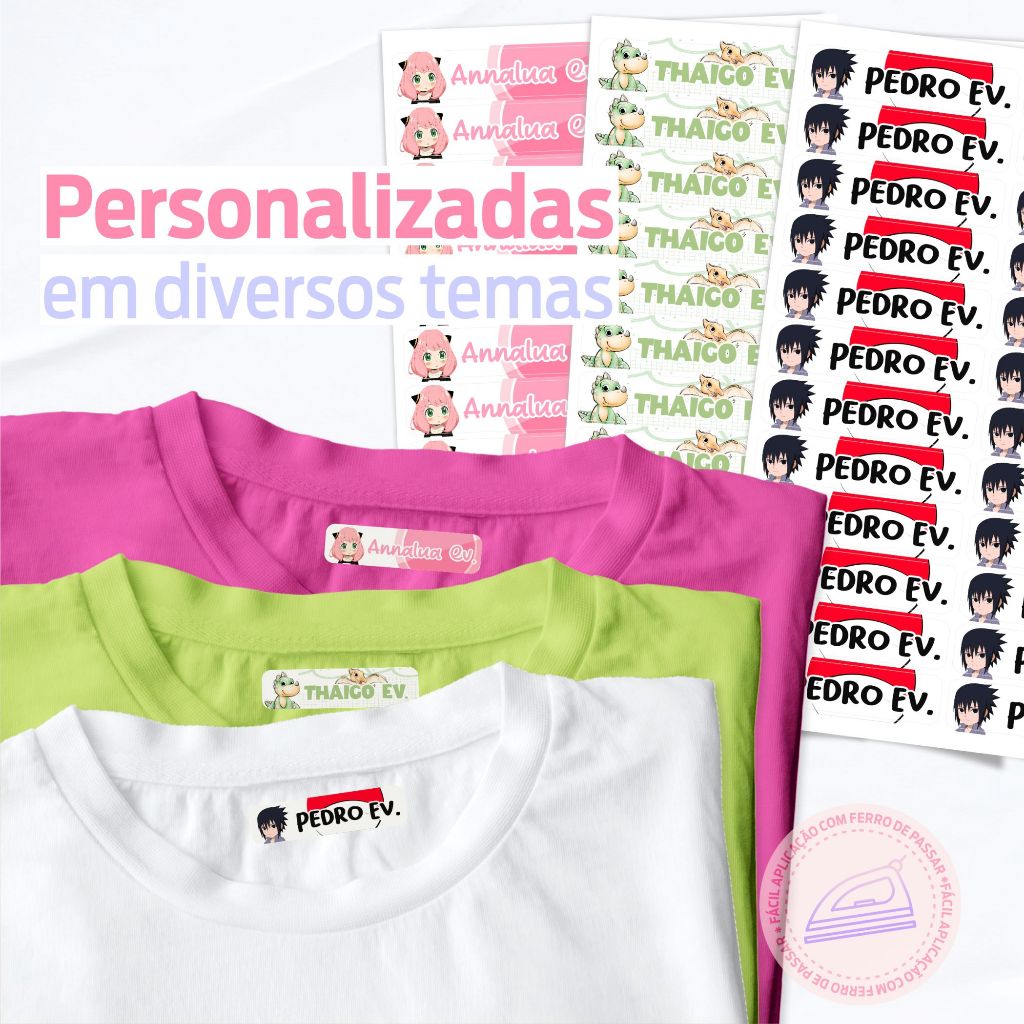 Etiqueta Termocolante para roupas, uniformes, todos os tipos de tecidos ...