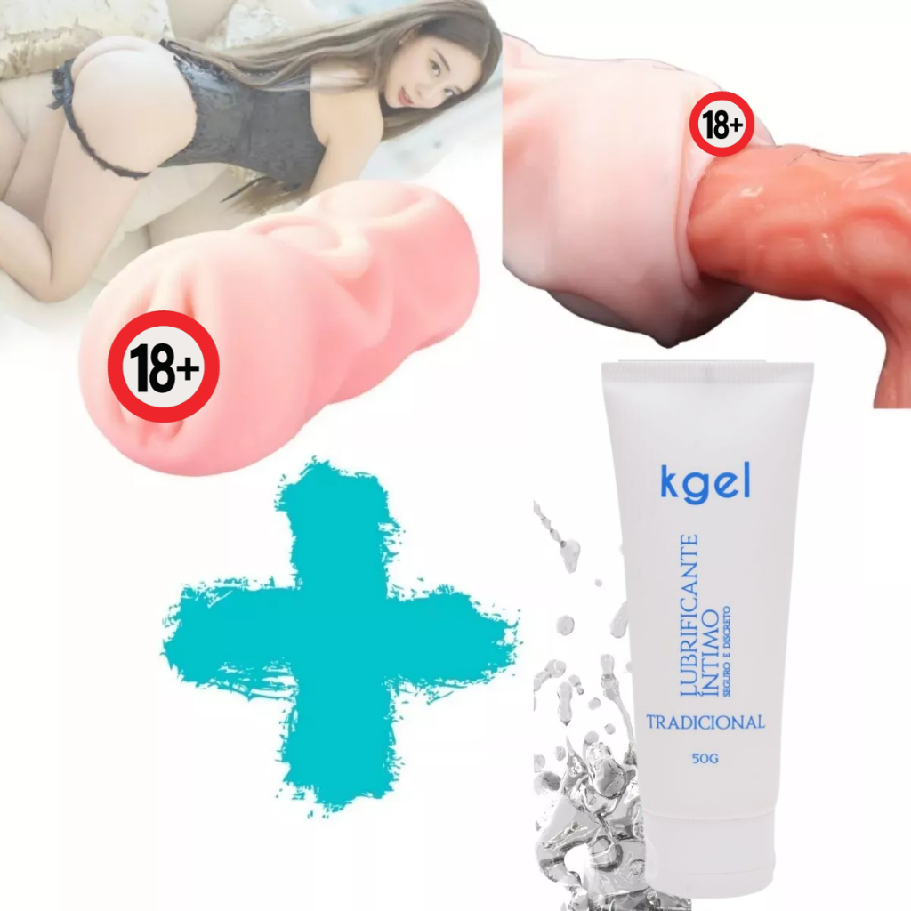 Kit Punheta Mais Gostosa Simulador Vagina Sexo +lubrificante