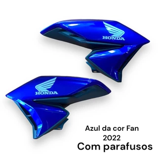 Aba tanque titan 160 2022 2023 Azul na cor fan 2022 2023 com adesivo e parafusos