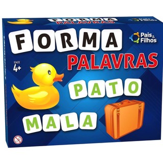 KIT Caiu Perdeu Madeira 54 Peças + Jogo Forma Palavras com Figuras 160 ...