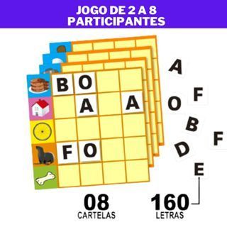 KIT Caiu Perdeu Madeira 54 Peças + Jogo Forma Palavras com Figuras 160 ...