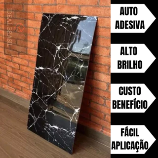 Kit 10 Placas Painel Adesivas Mármore Parede Autocolante 3d Porcelanato Lavável 30X60