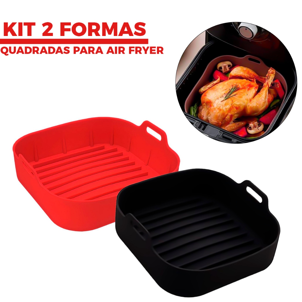 kit-2-forma-de-silicone-air-fryer-20cm-assadeira-fritadeira-quadrada