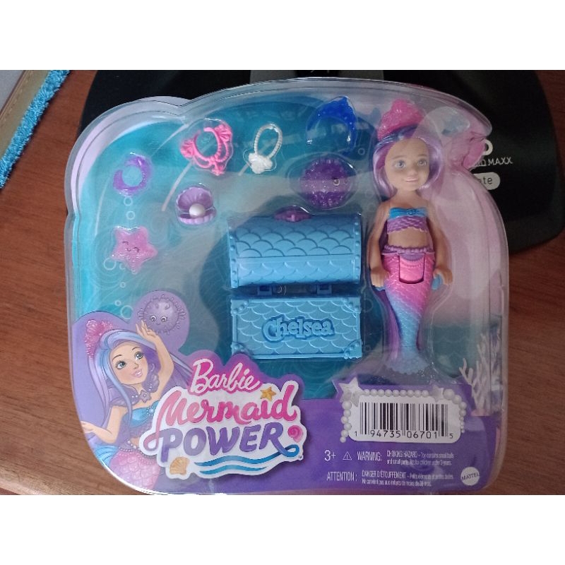Barbie Chelsea Sereia Power com Cenario e Acessorios