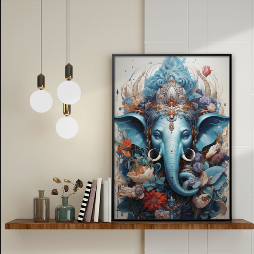 Quadro decorativo Ganesha deus da sabedoria e da fortuna hinduísmo para ...