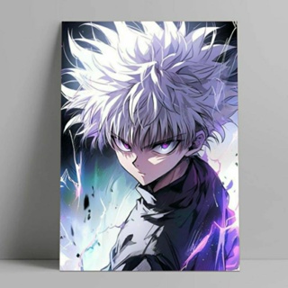 Quadro Metalizado Gon e Killua hunter x hunter Anime Placa Decorativa