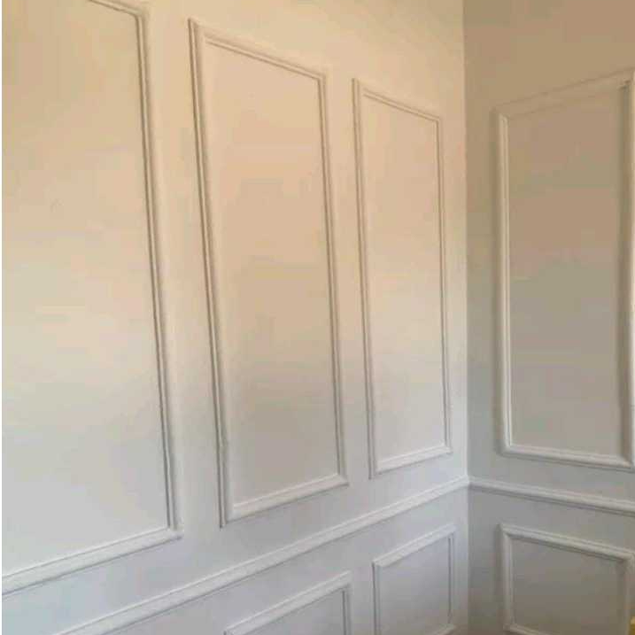 Boiserie Moldura Rodameio De Eva Adesivo E Flexível *orion 5cmx 5mm 10  Metros* Branco