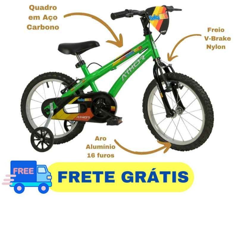 Bicicleta Infantil Aurora Fest Colli Aro-16 Com Freios V-Brake, Rodas de  Apoio e Cestinha - Rosa e Azul