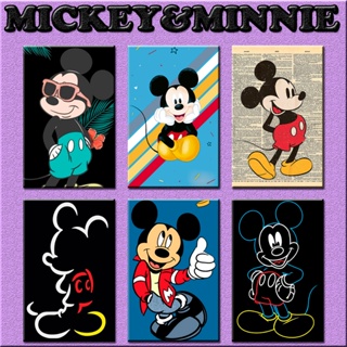 Placas Quadrinhos Decorativos Quarto Sala Escritório Quadros Mickey e Minnie 41 a 60 - Personagens Desenho Infantil Casal Namorados 13x20