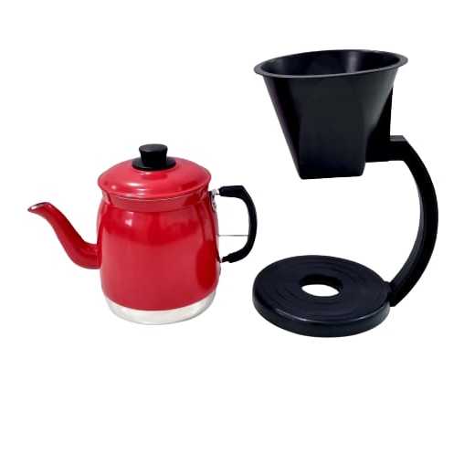 Jarra de Café Bule com Suporte Coador em Vidro para Café 600ml