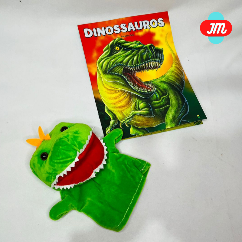 Livro com fantoche - Dinossauros - LIVROS - Nina Brinca - Brinquedos  Educativos e Jogos Pedagógicos