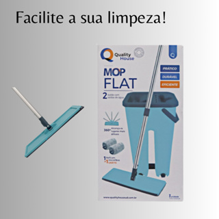 Rodo Flat Mop E Balde Lava E Seca Profissional Com 2 Refis Refil