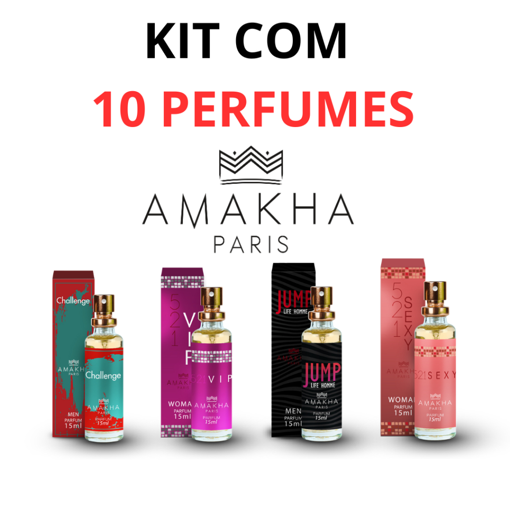 KIT 10 PERFUMES AMAKHA PARIS