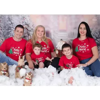 Camiseta Feminina e Masculina Feliz Natal Tal Mãe Tal Filha Tal Pai Tal Filho Presente de Natal.