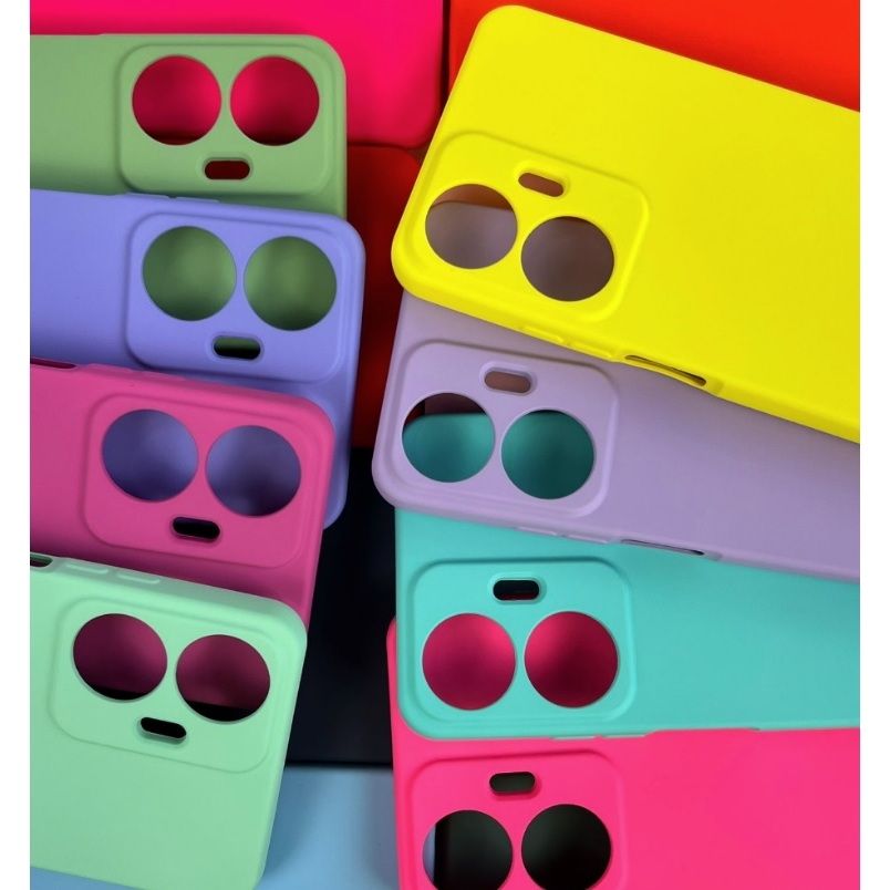 Capa Capinha Capa Para Realme C55 Silicone Aveludada Colorida Proteção de Câmera