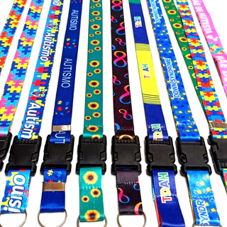 Cordão de Identificação Autista Diveros Modelos Autismo Mãe de Autista Pai de Autista