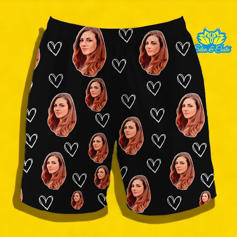 Samba-Canção com Foto Shorts Masculino Pijama