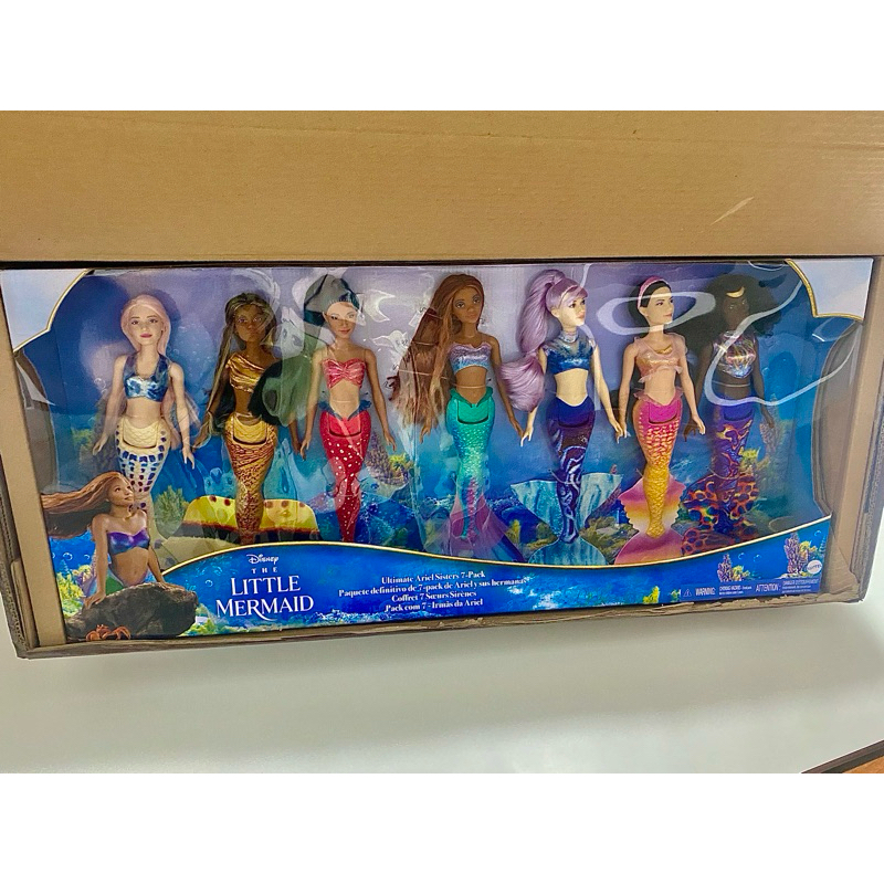Ariel E Irmãs - Pack Com 7 - A Pequena Sereia - Mattel (Boneca)