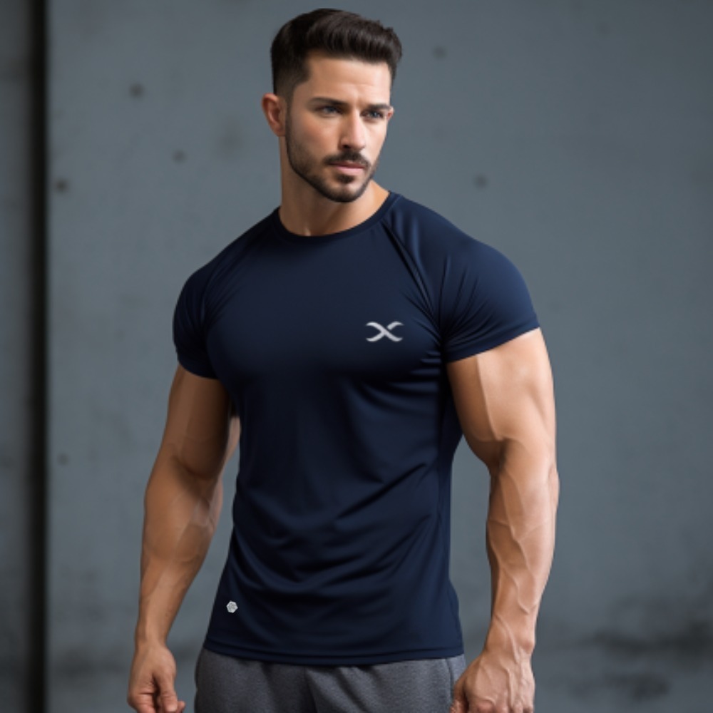 Roupa De Academia Masculina, Camiseta Skinny De Compressão, Camisa