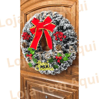 Linda Guirlanda de Natal Para Porta Enfeite natal Papai Noel Festa Sino Varios modelos