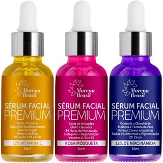 KIT 3X SÉRUM PREMIUM | ROSA MOSQUETA + VITAMINA C-10 NIACINAMIDA