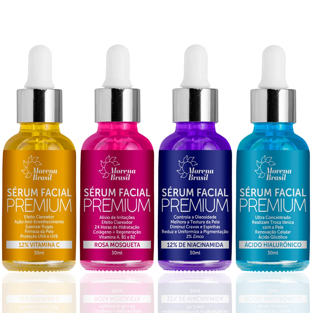 Kit Sérum Facial Premium Morena Brasil - Skin Care Perfeita Para Sua Pele