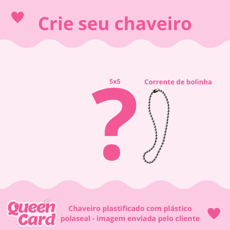 crie seu chaveiro - plastificado